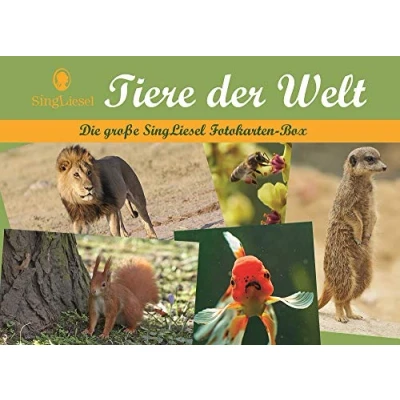 Abbildung von Tiere der Welt Die SingLiesel Fotokarten Box für Senioren mit den beliebtesten Tieren aus aller