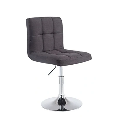 Abbildung von CLP Lounger Palma V2 Stoff I Höhenverstellbarer Polsterstuhl Mit Metallgestell In Chrom Optik Drehstuhl Metallgestell, Farbe:schwarz