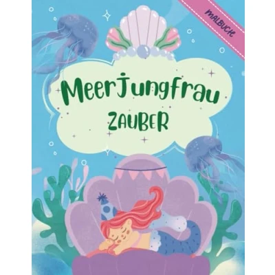 Abbildung von Meerjungfrau Zauber Malbuch für Kinder mit 40 Meerjungfrauen zum Ausmalen