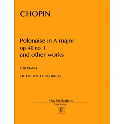 Abbildung von Chopin Polonaise in A major op. 40 no. 1: and other works: urtext with fingerings