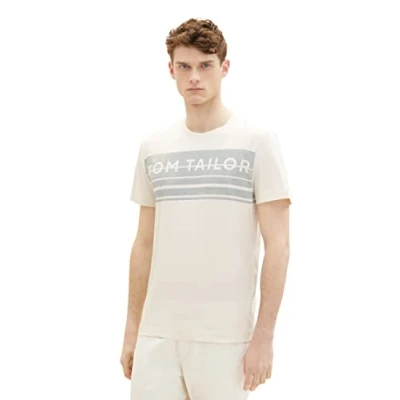 Abbildung von TOM TAILOR Herren 1037988 T Shirt, 18592 Vintage Beige, XXL