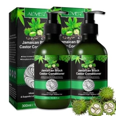 Abbildung von P Beauty Rizinus Conditioner 2x300ml, sanfte Haarspülung, Rizinusöl repariert Haarschäden, fördert das Haarwachstum, Bio &amp; Vegane Haarpflege Kopfhautpflege, Spülung für alle Haartypen