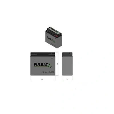 Abbildung von Motodak Akku SLA 12 20 fulbat 12v20ah LG 182 l77 h168 wartungsfrei