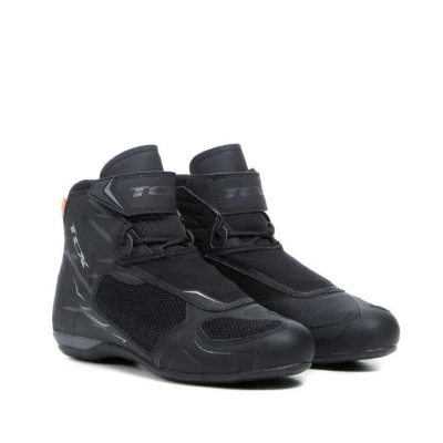 Abbildung von TCX R04D AIR, Herren Motorradschuhe, Atmungsaktiv und Vielseitig, Obermaterial aus Mesh mit Hot Melt Beschichtung, Schnürsenkel Klettverschluss, Schwarz/Grau