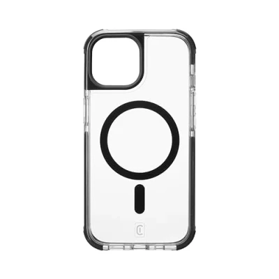 Abbildung von Cellularline Tetra erzwingen Starke Wachmagnungen iPhone 15 Ultra Schutzabdeckung kompatibel mit Apple Magsafe Ökosystem transparent
