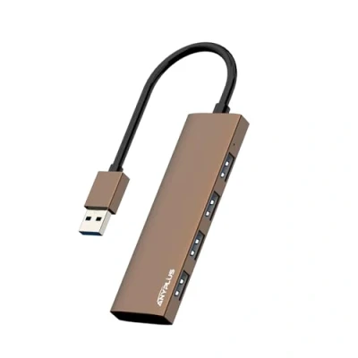 Abbildung von ANYPLUS USB Hub 3.0, Verteiler Aluminiumlegierung Ultra Slim Splitter, Tragbarer 4 Port Hubs, Mehrfachstecker für Laptop, PC, iMac, Mac Pro,Surface Pro, MacBook, Flash Drive【Braun】