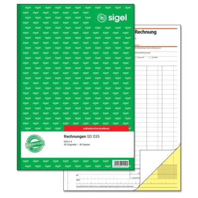 Abbildung von SIGEL Formularbuch Rechnung DIN A4 2x 40 Seiten