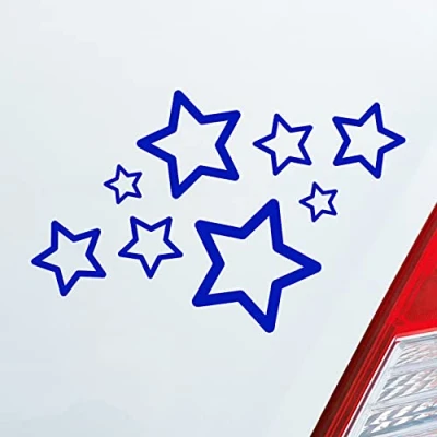Abbildung von Hellweg Druckerei Auto Aufkleber Sterne Stars Fun Sticker Heckscheibenaufkleber Autoaufkleber