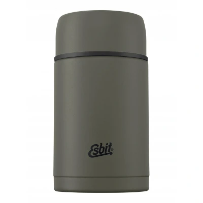 Abbildung von Esbit Thermobehälter Classic für Speisen Warmhaltebehälter 1000 ml in Olivgrün aus Edelstahl warme und kalte Lebensmittel