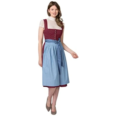 Abbildung von Stockerpoint Damen Dirndl Julina Kleid, Bordeaux, Standard