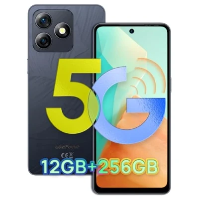 Abbildung von Ulefone Note 18 Ultra 5G Smartphone, 12GB+256GB/SD 2TB Handy Ohne Vertrag 50MP+50MP+32MP Kamera 6,78&quot; FHD+ 90Hz 5450mAh Android 13 Dual SIM Face ID NFC 2 Jahr Garanti Schwarz