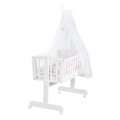 Abbildung von roba® Stubenwagen Kleine Wolke rosa, Komplettwiegenset &#039;Kleine rosa&#039;