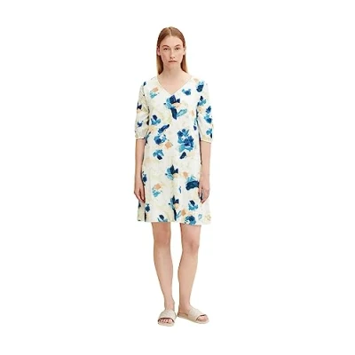 Abbildung von TOM TAILOR Damen Midi Kleid 1032207, 29525 Colorful Watercolor Design, 42