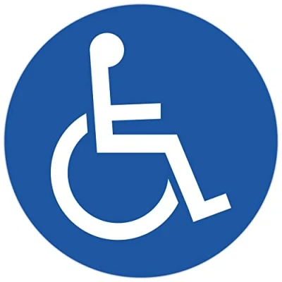 Abbildung von Exacompta 67113E Schwerbehindertenparkplatz Hinweisschild Ø30cm mit Aufhänger aus UV beständigem PVC Schilder Warnhinweis Sticker Aufkleber Türschild