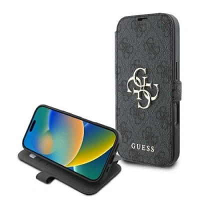 Abbildung von CG Mobile Guess GUBKP16L4GMGGR Hülle für iPhone 16 Pro 6.3&quot; Schwarz Book 4G Metal Logo