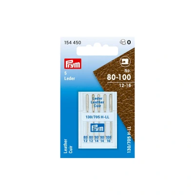 Abbildung von Prym Nähmaschinennadeln 130/705 Leder 80 100, 5 Stück