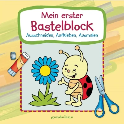 Abbildung von Mein erster Bastelblock (Marienkäfer): Ausschneiden, Aufkleben, Ausmalen Block mit vielen Bastelseiten ab 2 Jahren