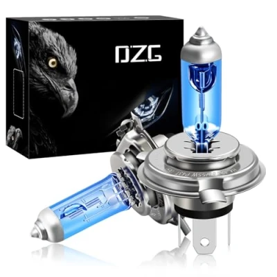 Abbildung von DZG H4 P43t Halogenlampen 12V 60/55W Scheinwerferlampen 5000K Warmweiß Nebelleuchte DRL Birne, 2 Stücke