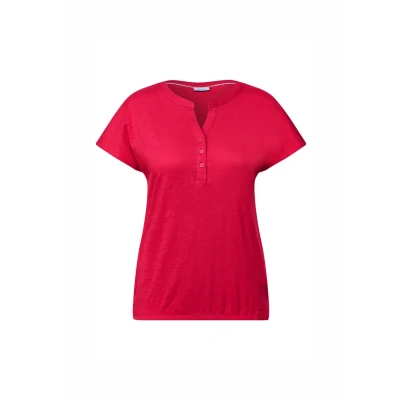 Abbildung von Cecil IM LOOK Tshirt basic, Damen, Größe: Large, Rot