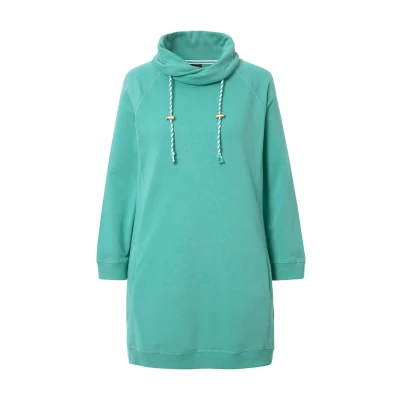 Abbildung von Ulla Popken Langarm Taschen Freizeitkleid, Damen, Größe: 58/60, Green