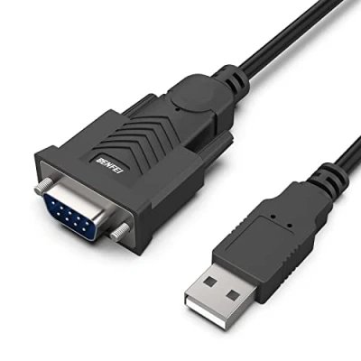 Abbildung von BENFEI USB auf RS232 Seriell Kabel mit Schraube 1,8M, RS 232 (9 Pin) DB9 PL2303 Prolific Chipsatz, Kompatibel fur Windows 11/10/8.1/8/7, Mac OS X 10.6 und höher (NOT VGA)