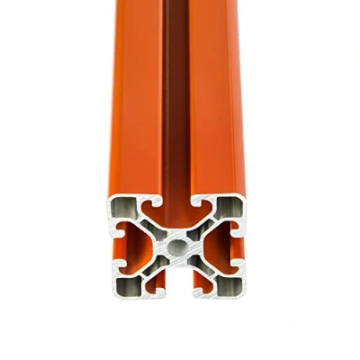 Abbildung von SCHMIDT systemprofile 2000mm Aluminium Profil 40x40mm Nut 8 Orange Strebenprofil 4040 Alu Konstruktionsprofil Aluprofil 2m