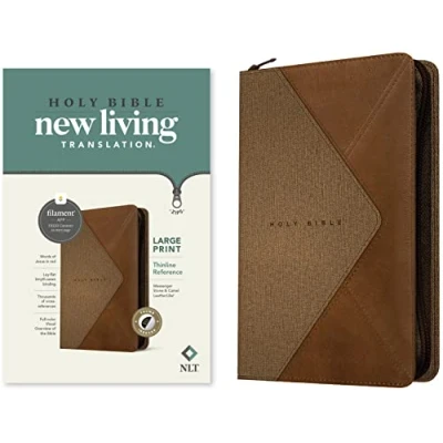 Abbildung von Holy Bible: New Living Translation, Messenger Stone &amp; Camel, Leatherlike, Thinline Reference, Filament Enabled