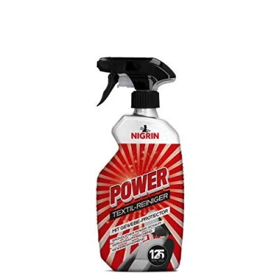 Abbildung von NIGRIN POWER Textil Reiniger für Auto Innenraum, mit Gewebe Protector, reinigt gründlich, geruchsauffrischend, 500 ml