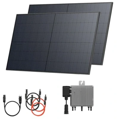 Abbildung von Solarway 1000W Balkonkraftwerk 800W komplett Steckdose 800 Watt neuester Wechselrichter Solaranlage Komplettset 500W Solarmodule &amp; Envertech Zubehör