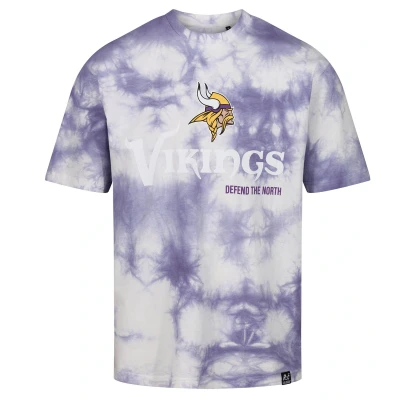 Abbildung von Recovered Minnesota Vikings NFL Tie Dye Relaxed Oversized T Shirt Purple White XXL