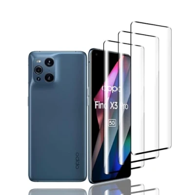 Abbildung von Zicurz 3 Stück Schutzglas für OPPO Find X3 Pro 5G, Panzer Schutz Glas, Schutzfolie, HD Displayschutz, Blasenfrei, 5G
