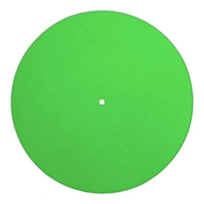 Abbildung von Next Ferry Slipmat grün Plattenspieler Matte aus Filz Slipmats für DJ&#039;s Plattentellerauflage alle Turntables gedruckt in Deutschland
