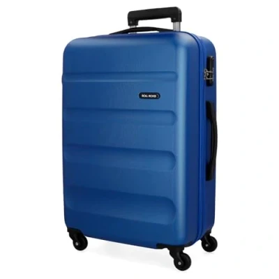 Abbildung von Roll Road Flex Großer Koffer Blau 51x74x28 cms Hartschalen ABS Kombinationsschloss 91L 3,8Kgs 4 Räder