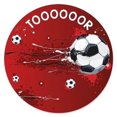 Abbildung von Mauspad im Fußball Design I Ø 22 cm rund Mousepad in Standard Größe, rutschfest für, Jungs cool dv_656