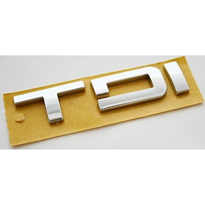 Abbildung von Original Seat TDI Schriftzug hinten Heckklappe Emblem Logo Zeichen chrom