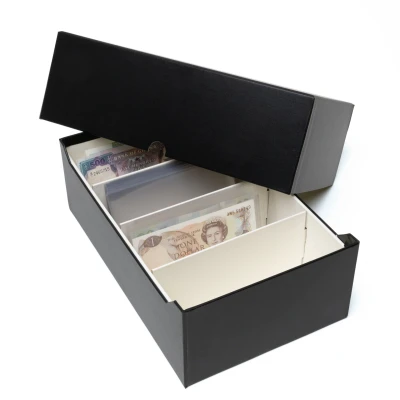 Abbildung von Leuchtturm 368381 Archivbox Logik für 500 Banknoten Aller Art Kunststoff schwarz 307 x 205 100 mm Sammelbox