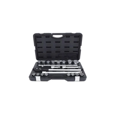 Abbildung von KS TOOLS 911.0722 Steckschlüsseleinsatz Set Zwölfkant Chrom Vanadium Stahl 3/4Zoll mit Ratschenfunktion Vierkant