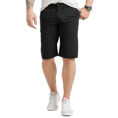Abbildung von Rock Creek Herren Shorts Leinenshorts Chino Bermuda Sommer Regular Fit Leinen Kurze Hose Stoff Sommerhose RC 2370 Schwarz W32