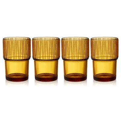 Abbildung von Bitz Kusintha Caféglas amber 380ml 4er Set