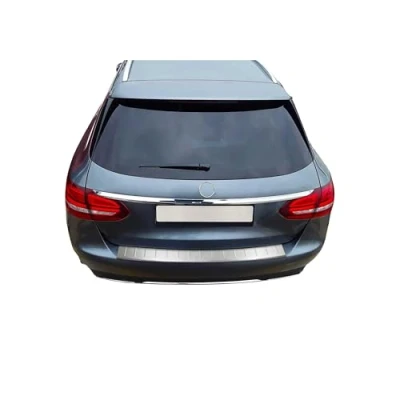 Abbildung von OMAC Ladekantenschutz kompatibel mit Mercedes C Klasse S205 T Model 2015 2024 Chrom Gebürstet