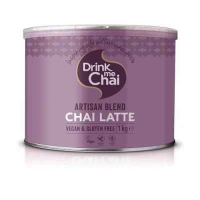 Abbildung von Drink me Chai Artisan Blend Latte 1kg (1er Pack), nur Milch hinzufügen, veganes &amp; glutenfreies Pulver (insgesamt 50 Portionen)