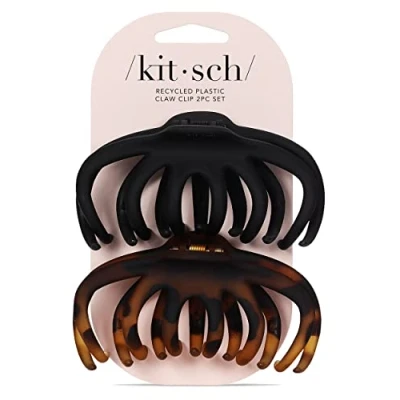Abbildung von Kitsch Recycled Plastic Octopus Claw Clips Black and Tort (Pack of 2)