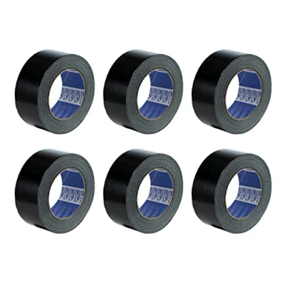 Abbildung von ACIT, Gewebeband Amerikanisches, Amerikanisches Stoffband, Schwarz 6 Stück, Professionelles Duct Tape