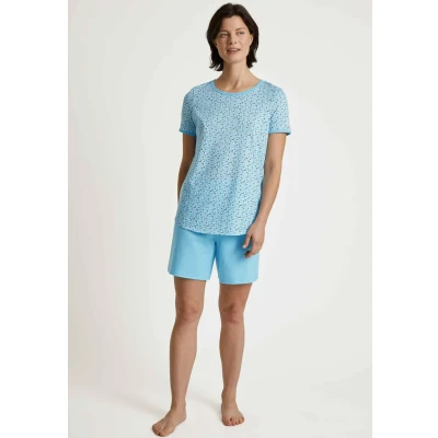 Abbildung von Calida KURZ SET Nachtwäsche Set, Damen, Größe: 36, Blue topaz