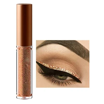 Abbildung von Allbesta Glitter Flüssig Eyeliner Lidschatten Metallic Farben Wasserfest Make Up Shimmer Eye Liner Kosmetik Augen
