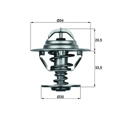 Abbildung von MAHLE ORIGINAL TX 8 83D Kühlwasserthermostat 83 54 mit Dichtung VOLKSWAGEN: LT 28 35 I Kastenwagen, Pritsche / Fahrgestell