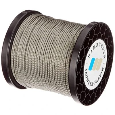 Abbildung von 100 Meter 3mm Edelstahldrahtseil 7x7 V4A Inox rostfrei Drahtseil Stahlseil Geländerseil