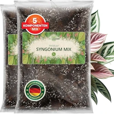 Abbildung von ORAGARDEN Syngonium Erde für Zimmerpflanzen und Garten 6L Substrat Pflanzen, Palmen, Blumen, Grünpflanzen 5 Komponenten Blumenerde