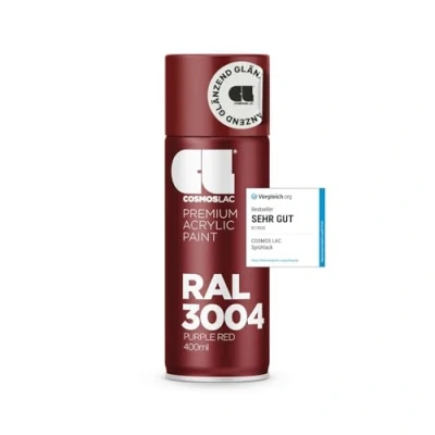 Abbildung von COSMOS LAC Sprühlackgrau, glänzend Spraydosen Sprühfarbe Lack Spray Farbspray Sprühdose Lackspray Farbe für Kunststoff, Metall, uvm. (RAL 7042 verkehrsgrau)