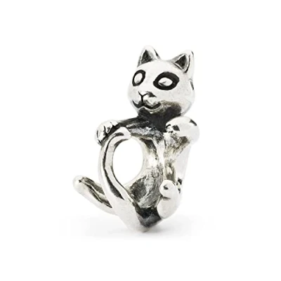 Abbildung von Trollbeads Fröhliches Kätzchen Silberbead